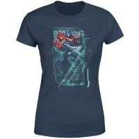 Transformers Optimus Prime Tech Damen T-Shirt - Navy - undefined undefined