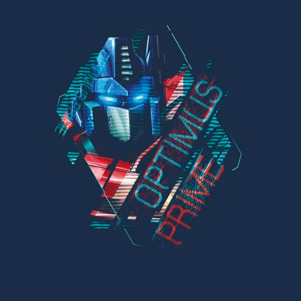Transformers Optimus Prime Glitch Damen T-Shirt - Navy