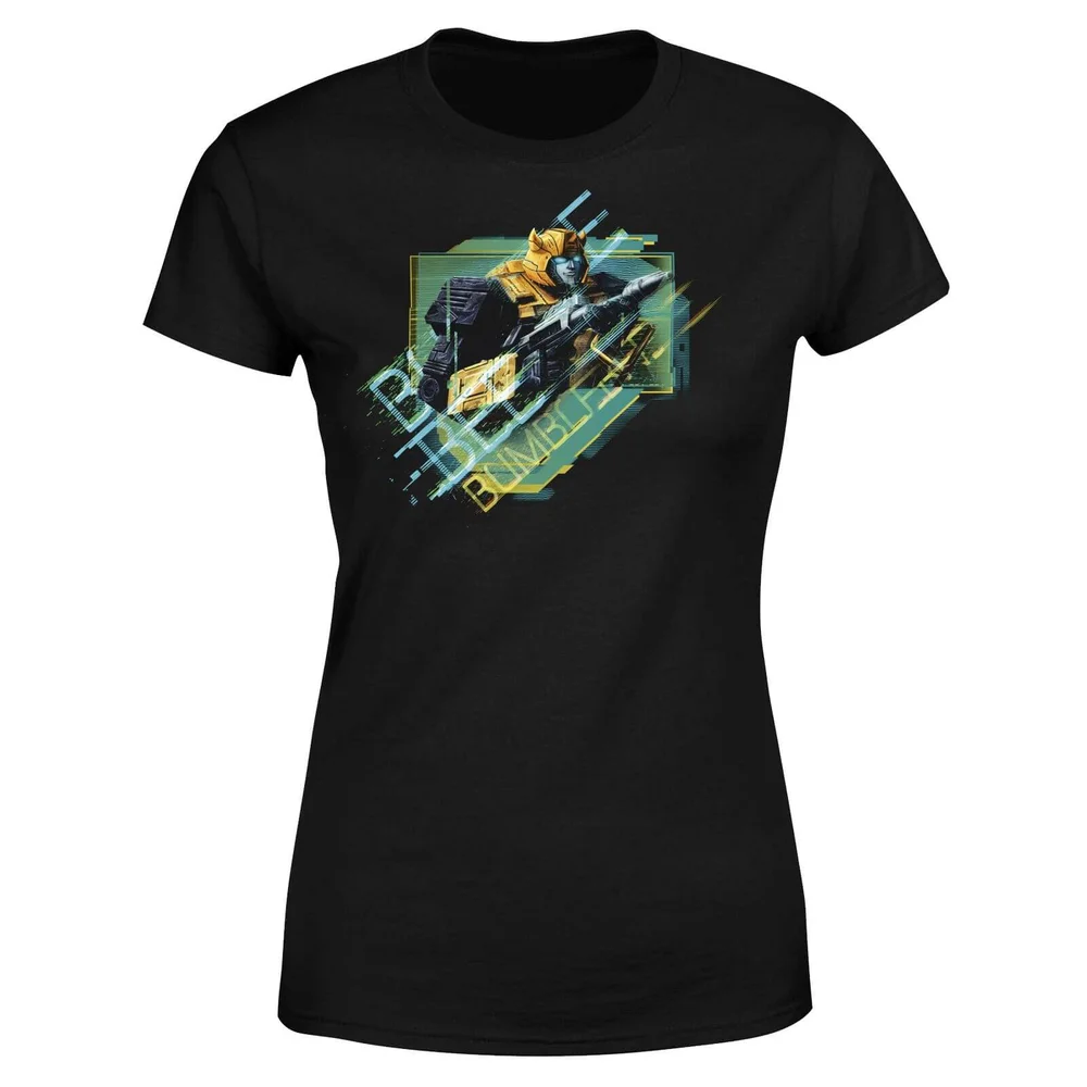 Transformers Bumble Bee Glitch Damen T-Shirt - Schwarz - XS Bild 1