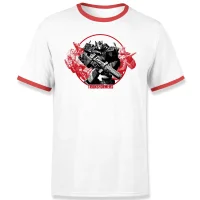 Transformers Earthrise Retro Unisex Ringer T-Shirt - Weiß / Rot - undefined undefined