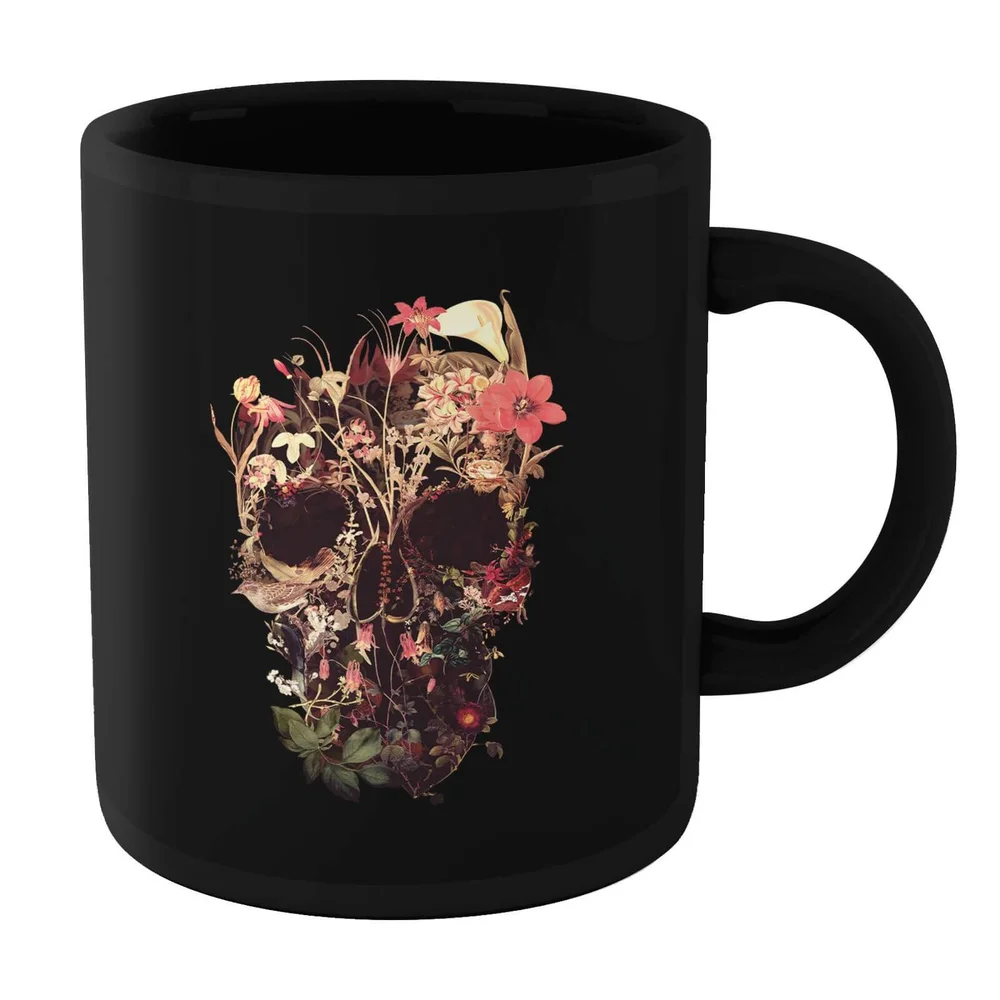 Ikiiki Bloom Skull Mug - Black Bild 1