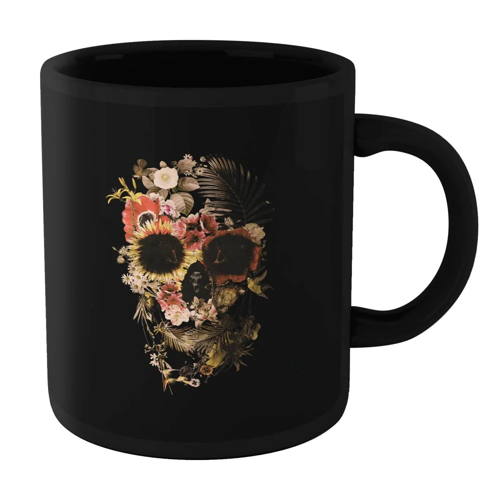 Ikiiki Garden Skull Mug - Black Bild 1