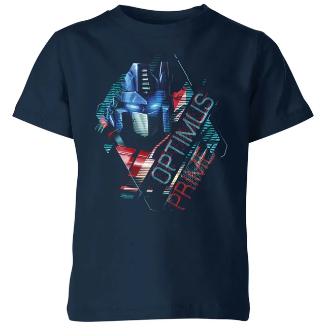 Transformers Optimus Prime Glitch Kinder T-Shirt - Navy
