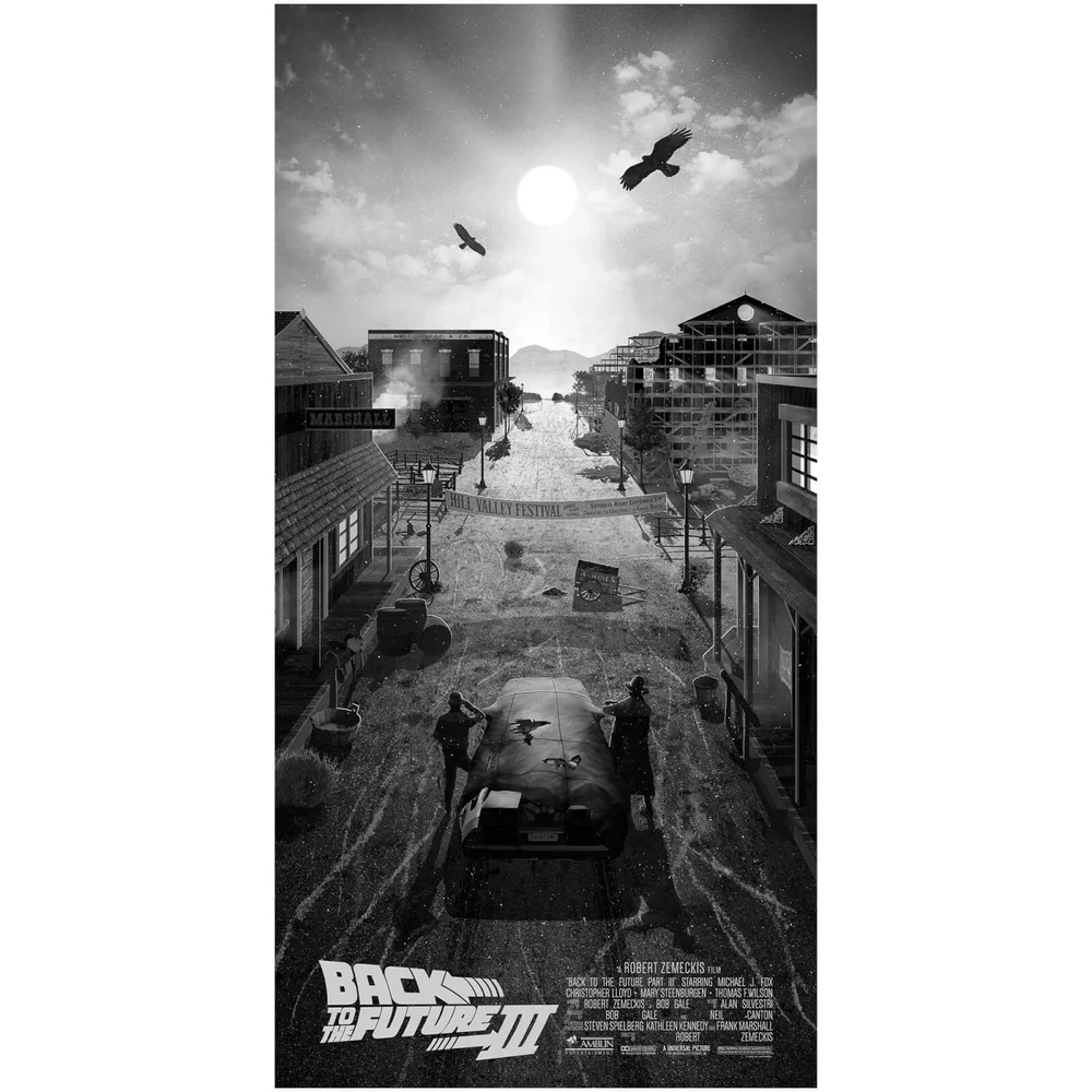 Universal Back To The Future Part 3 12x24 Giclee Print By Ben Harman Bild 1