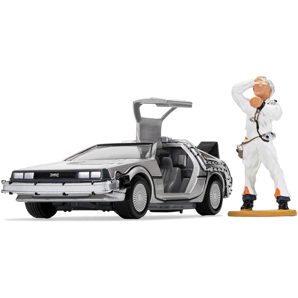 Back to the Future DeLorean and Doc Brown Modellfiguren-Set im Maßstab 1:36 Bild 1