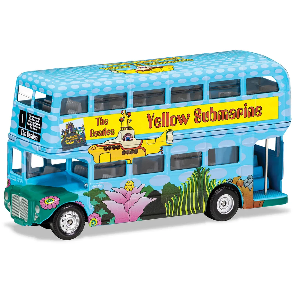 The Beatles London Bus Yellow Submarine Modellset im Maßstab 1:64 Bild 1