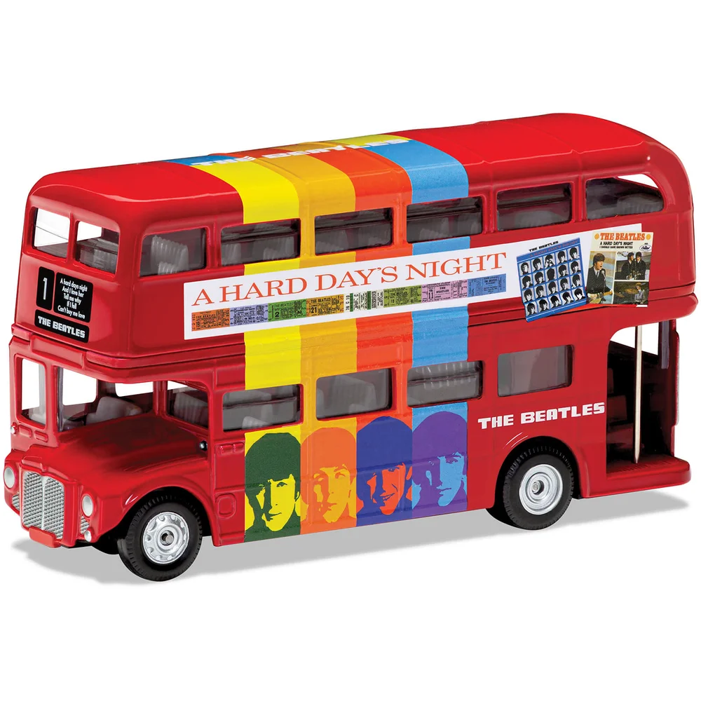 The Beatles London Bus A Hard Day's Night Modellset im Maßstab 1:64 Bild 1