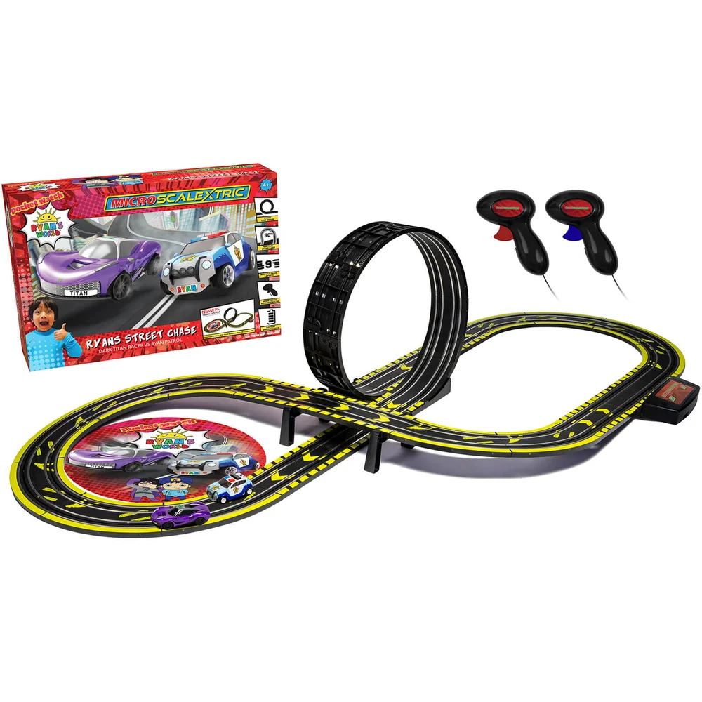 Micro Scalextric Ryan's World Street Chase Batteriebetriebenes Rennset Bild 1