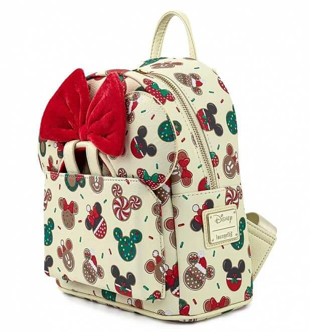 Loungefly Disney Mickey & Minnie Christmas Cookies Mini Backpack Headband Combo Bild 1