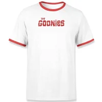 The Goonies Chunk Retro Unisex T-Shirt - Weiß / Rot Ringer