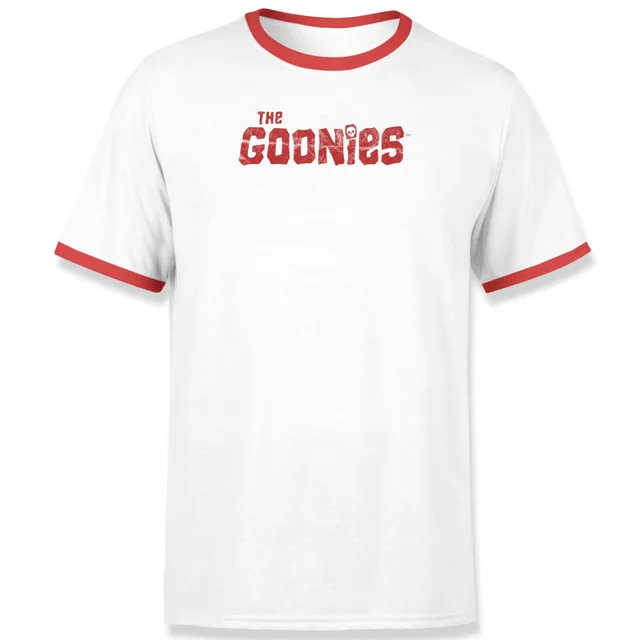 The Goonies Chunk Retro Unisex T-Shirt - Weiß / Rot Ringer
