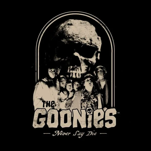 The Goonies Never Say Die Retro Herren T-Shirt - Schwarz