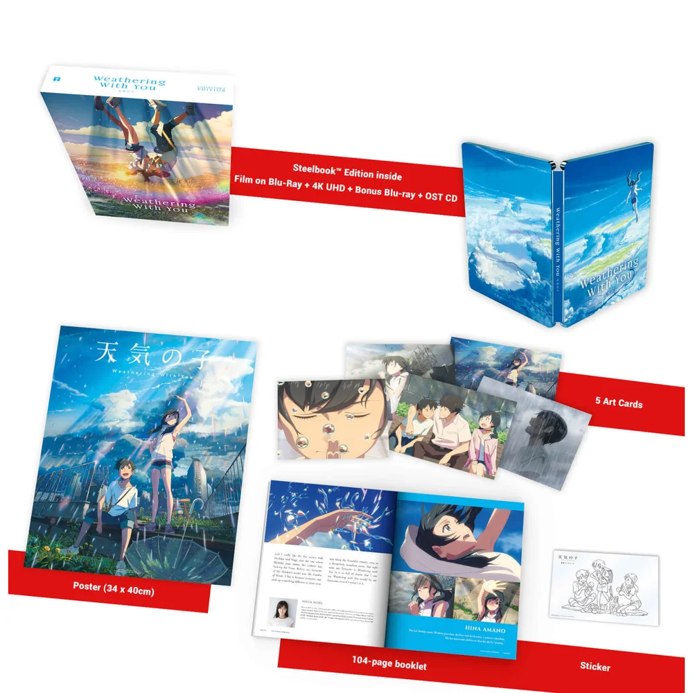 Weathering With You - 4K Ultra HD Zavvi Exclusive Deluxe Edition Steelbook (Includes 2D Blu-ray) – 4 Disc Edition Bild 1