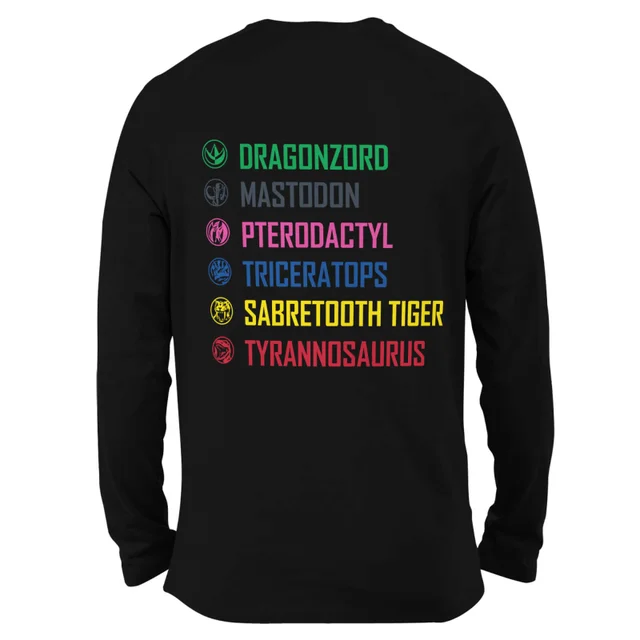 Power Rangers Zords List Unisex T-Shirt - Schwarz