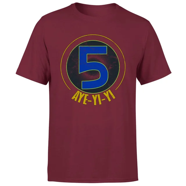 Power Rangers Alpha-5 Logo Men's T-Shirt - Burgundy Rot