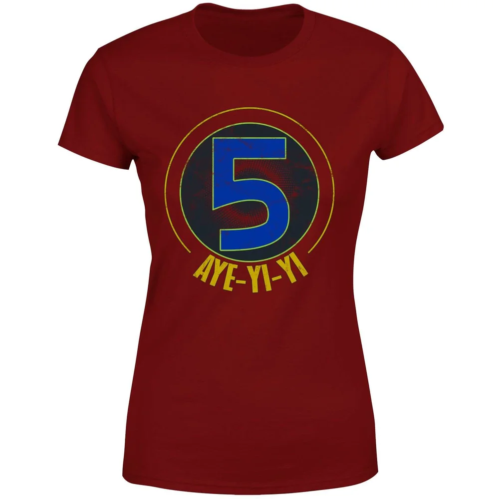 Power Rangers Alpha-5 Logo Damen T-Shirt - Burgundy Rot - XS Bild 1