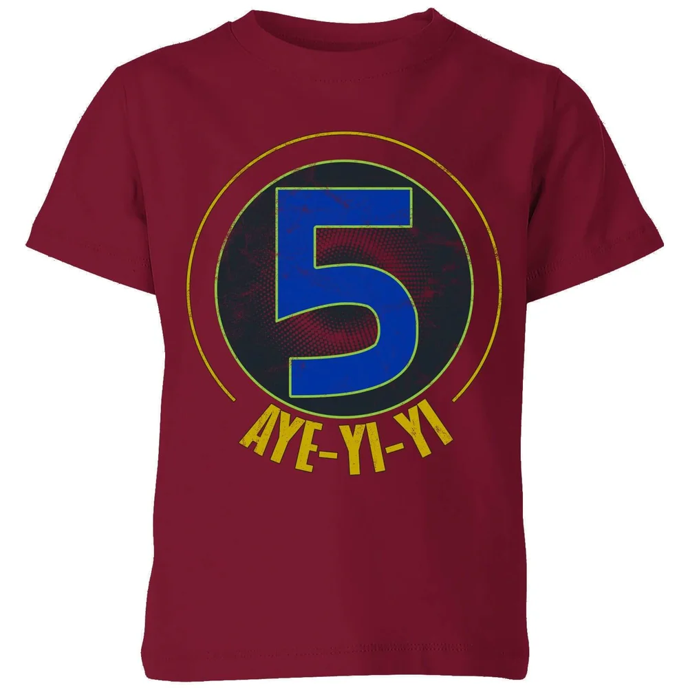 Power Rangers Alpha-5 Logo Kids' T-Shirt - Burgundy Rot - 3-4 Jahre Bild 1