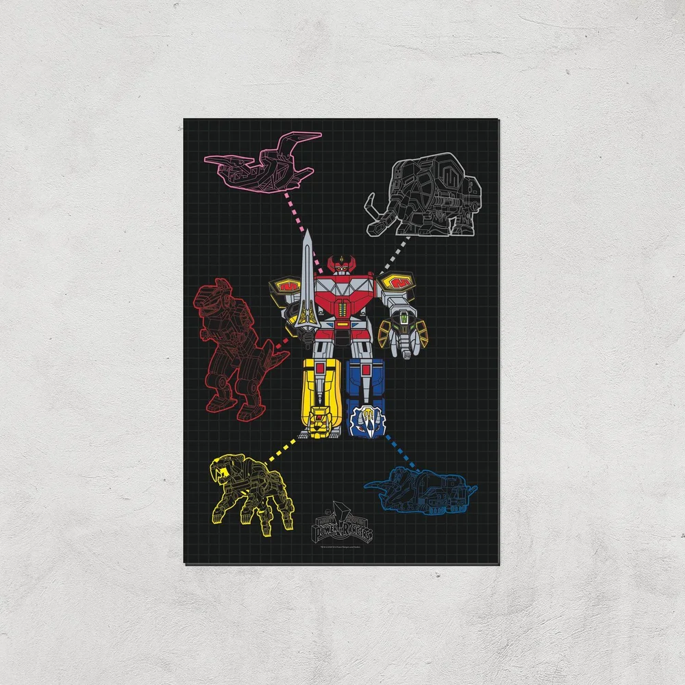 Power Rangers Megazord Giclee Print Giclee Art Print - A4 - Print Only Bild 1