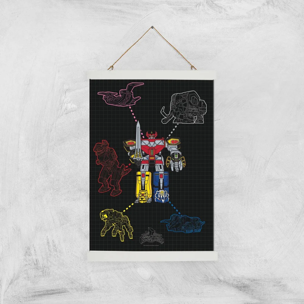 Power Rangers Megazord Giclee Print Giclee Art Print - A3 - White Hanger Bild 1