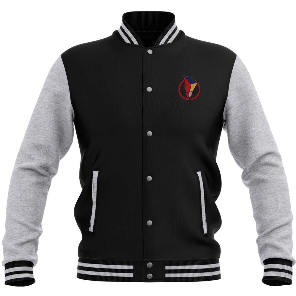 Power Rangers Bolt Patch Varsity Jacket - Schwarz / Grau - S Bild 1