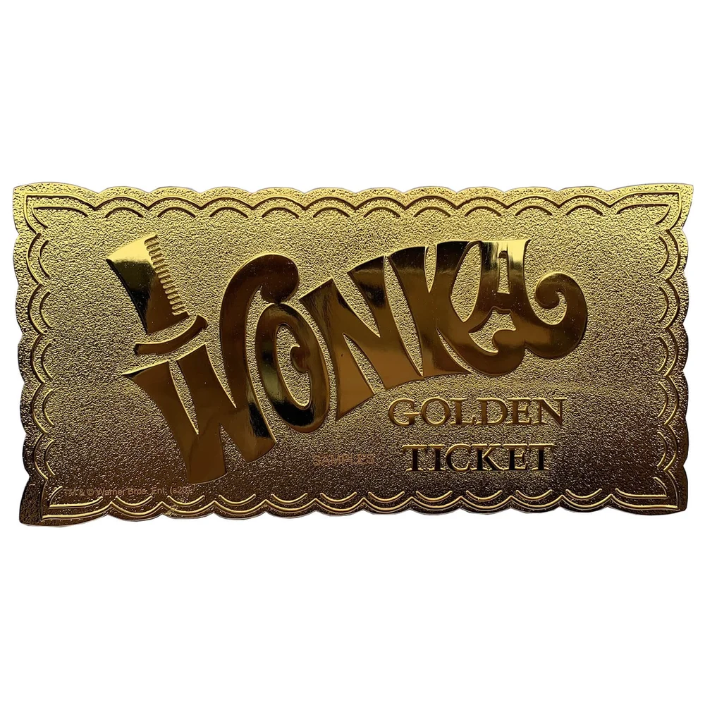 Willy Wonka 24k vergoldete Ticket Limited Edition Replik - Zavvi Exklusiv (50. Jahrestag) Bild 1