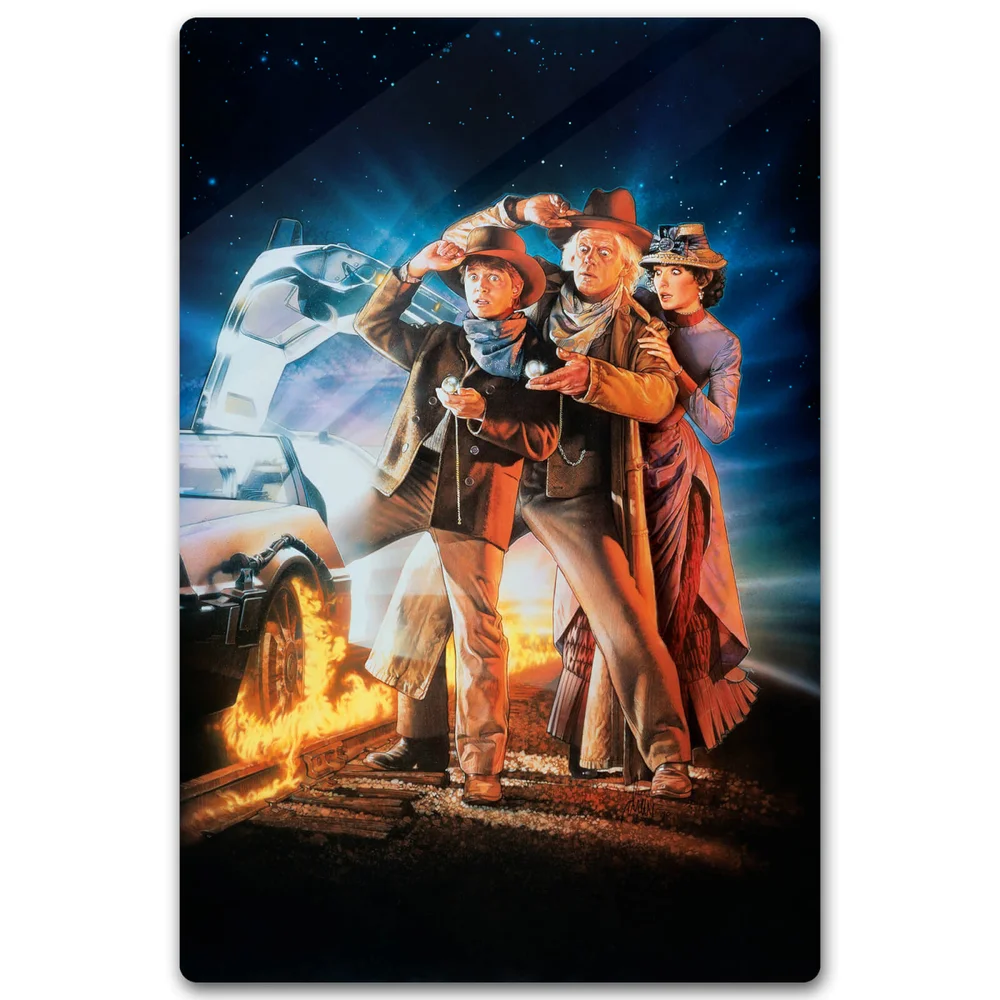 Zavvi Exclusive Limited Edition Back To The Future Part 3 Metal Poster - 40 X 60cm Bild 1