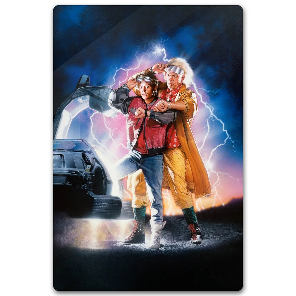 Zavvi Exclusive Limited Edition Back To The Future Part 2 Metal Poster - 40 X 60cm Bild 1