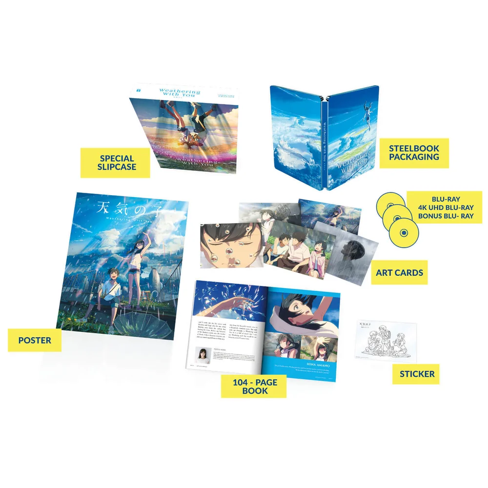 Weathering With You - 4K Ultra HD Deluxe Edition Steelbook (inkl. 2D Blu-ray) - 3 Disc Edition Bild 1