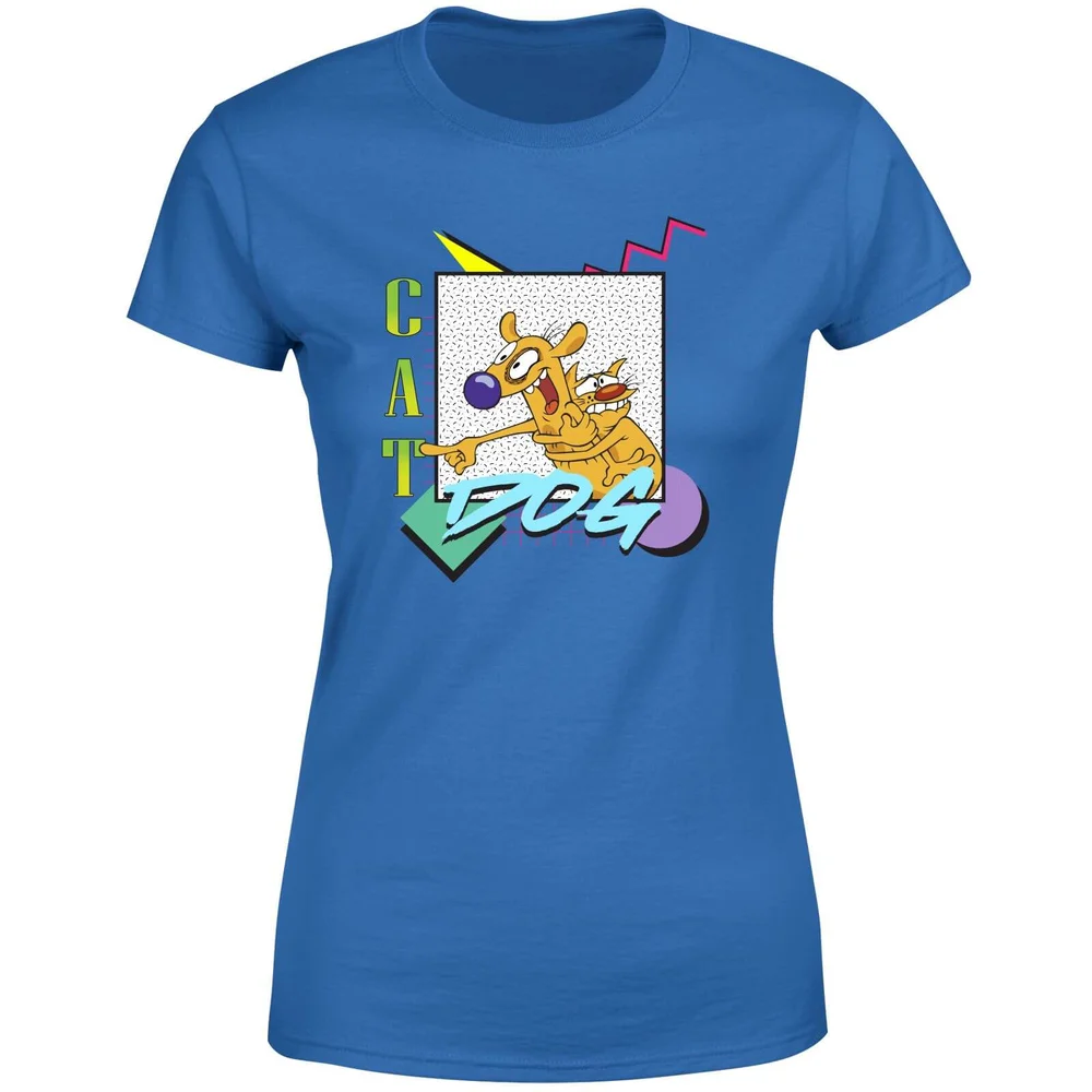 CatDog 90s Style Damen T-Shirt - Royal Blau - XS Bild 1