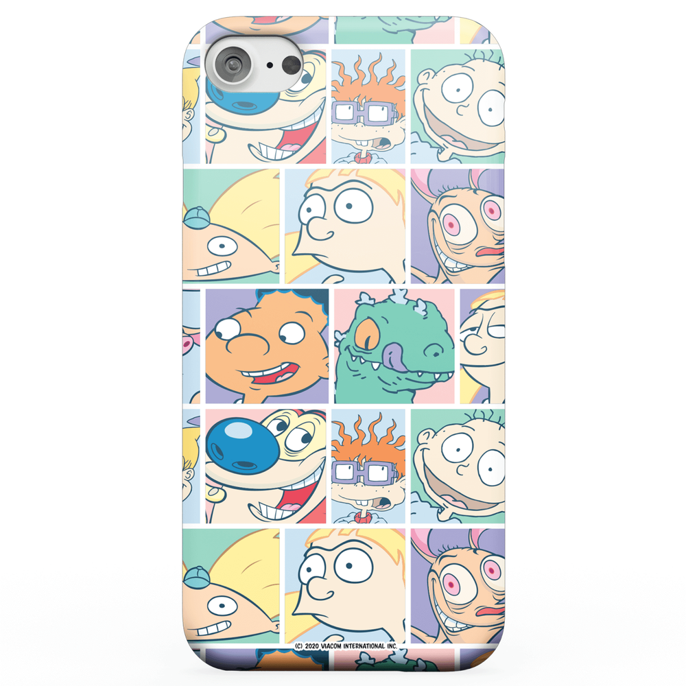 Nickelodeon Cartoon Grid Smartphone Hülle für iPhone und Android - iPhone 5/5s - Snap Hülle Matt Bild 1