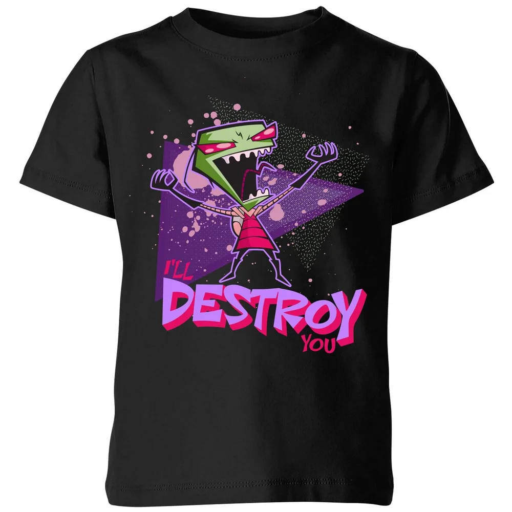 Invader Zim I'll Destroy You Kinder T-Shirt - Schwarz - 3-4 Jahre Bild 1