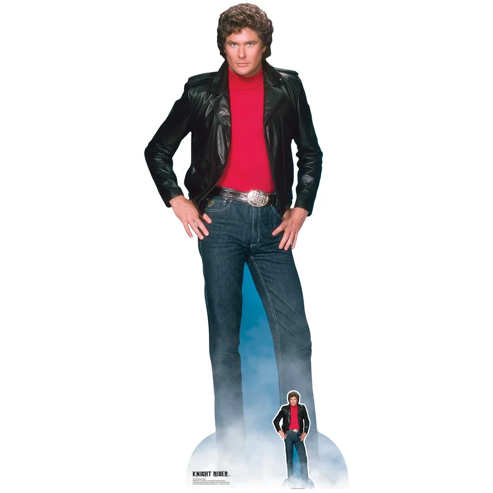 Knight Rider Michael Knight (David Hasselhoff) Aufsteller aus Karton in Lebensgröße Bild 1