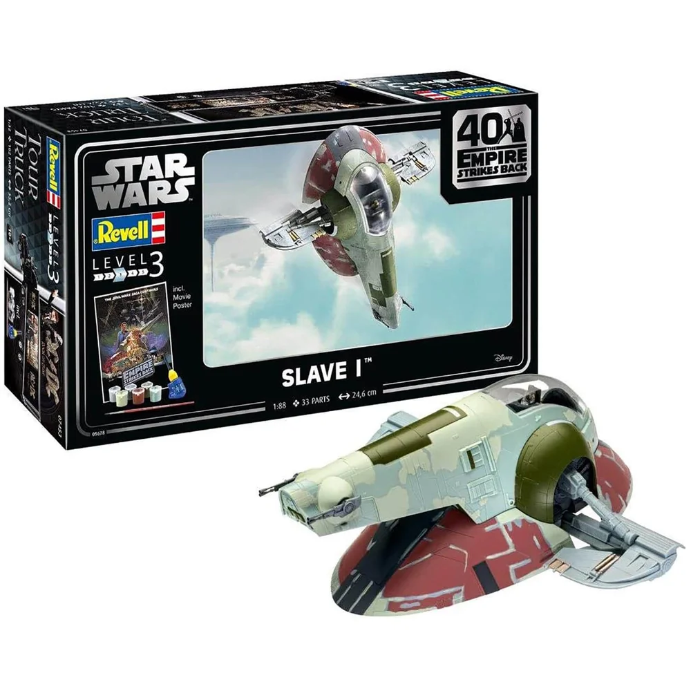 Revell Modellbausatz als Geschenk-Set - Slave I (Das Imperium schlägt zurück – zum 40. Jubiläum im Maßstab 1:88 Bild 1
