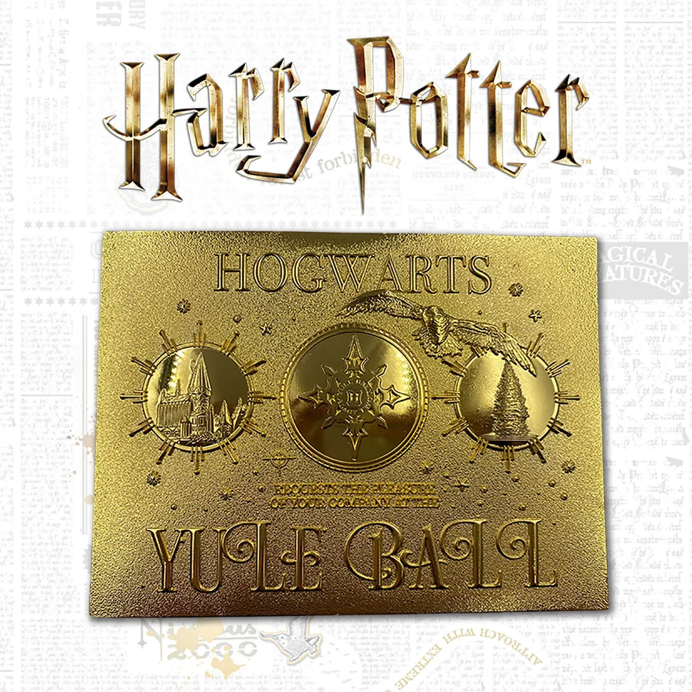Harry Potter 24K Gold Plated Yule Ball Ticket Limited Edition Replica - Zavvi Exclusive Bild 1