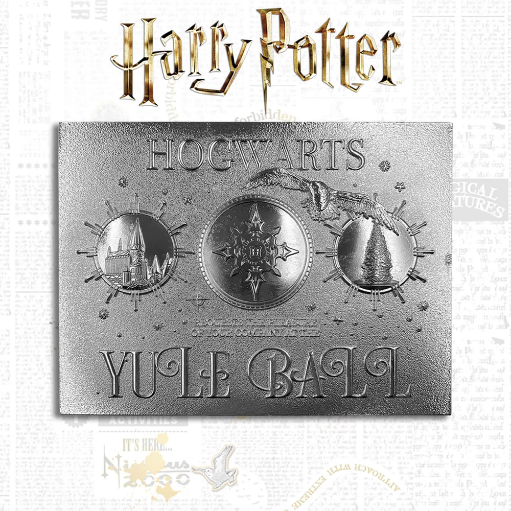Harry Potter Weihnachtsball-Ticket, versilbert, Limitierte Auflage, Replik Bild 1