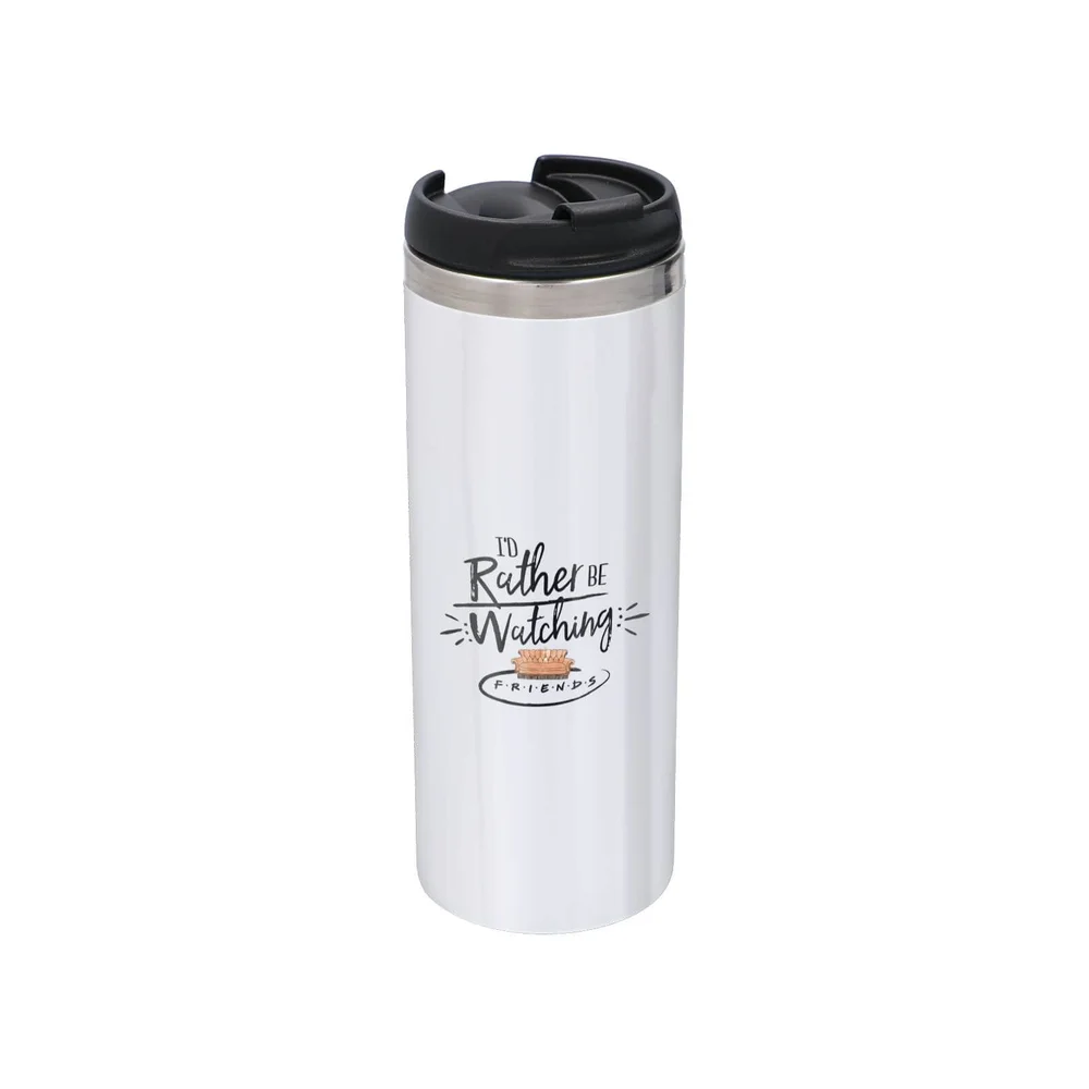 Friends I'd Rather Be Watching Stainless Steel Thermo Travel Mug - Metallic Finish Bild 1