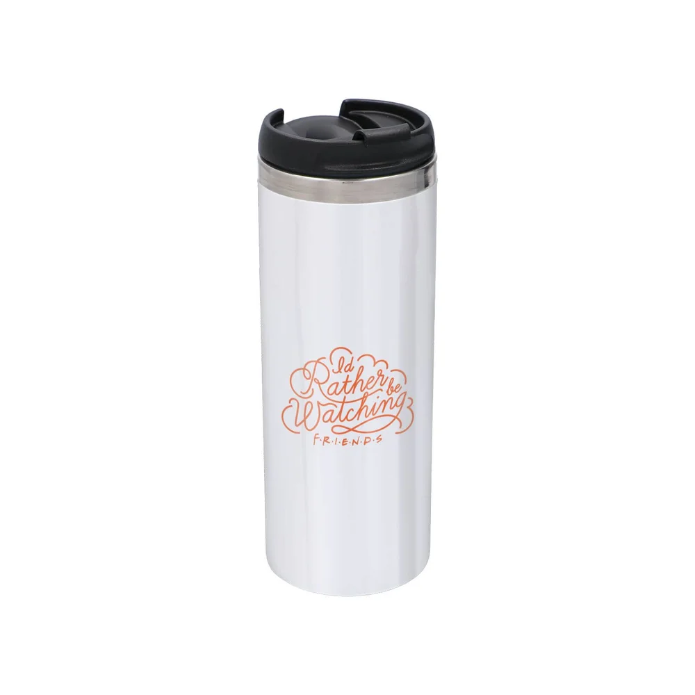 Friends I'd Rather Be Watching Colour Stainless Steel Thermo Travel Mug - Metallic Finish Bild 1