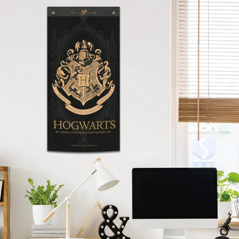 Harry Potter Hogwarts Wandbanner, schwarz Bild 1