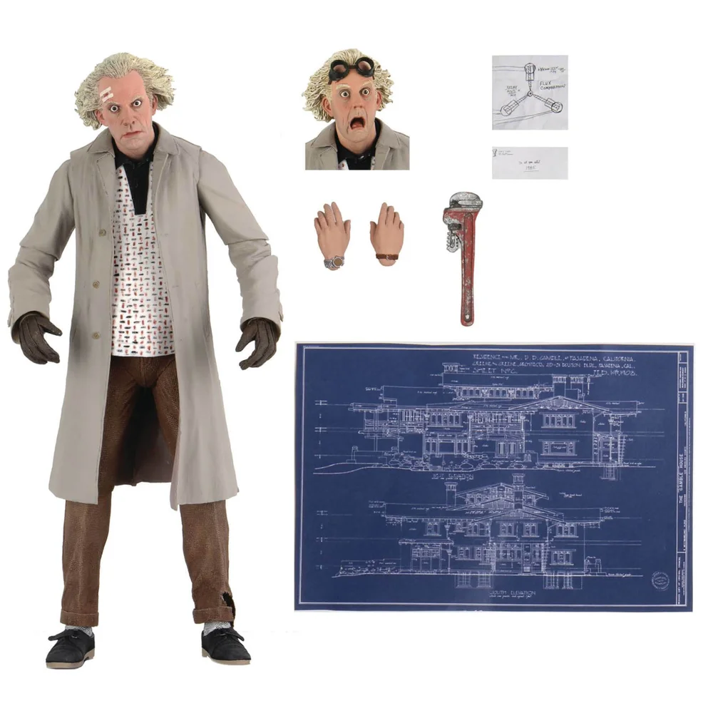 NECA Zurück in die Zukunft Actionfigur Ultimate Doc Brown, 18 cm Bild 1