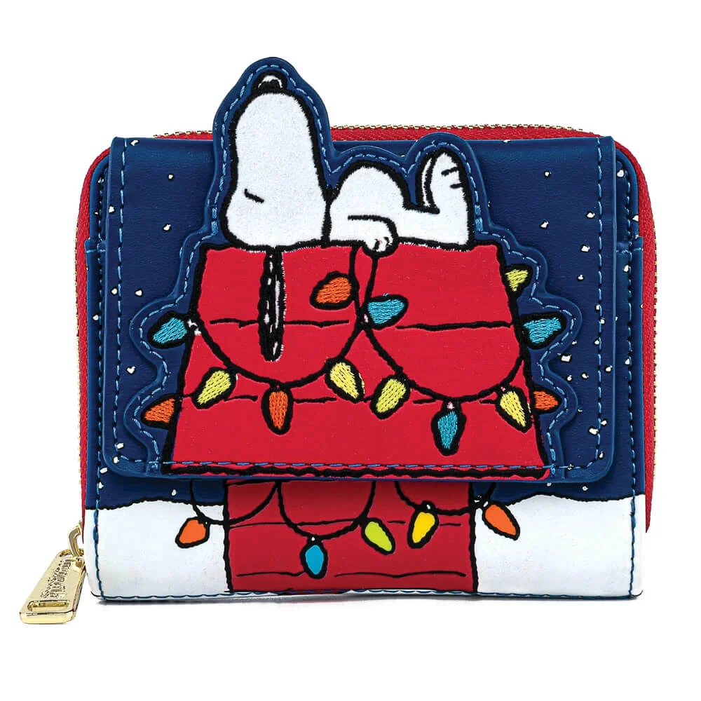 Loungefly Peanuts Geldbörse Snoopy auf festlich geschmücktem Haus Bild 1