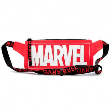 Loungefly Umhängetasche/Gürteltasche in Rot mit Marvel Logo Bild 1
