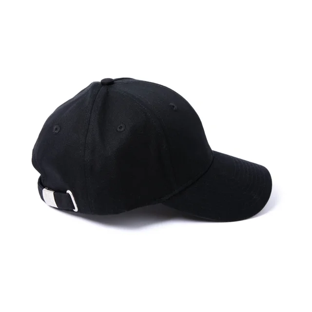 Own Brand 6 Panel Cotton Baseball Cap Black Mr Flat Embroidered