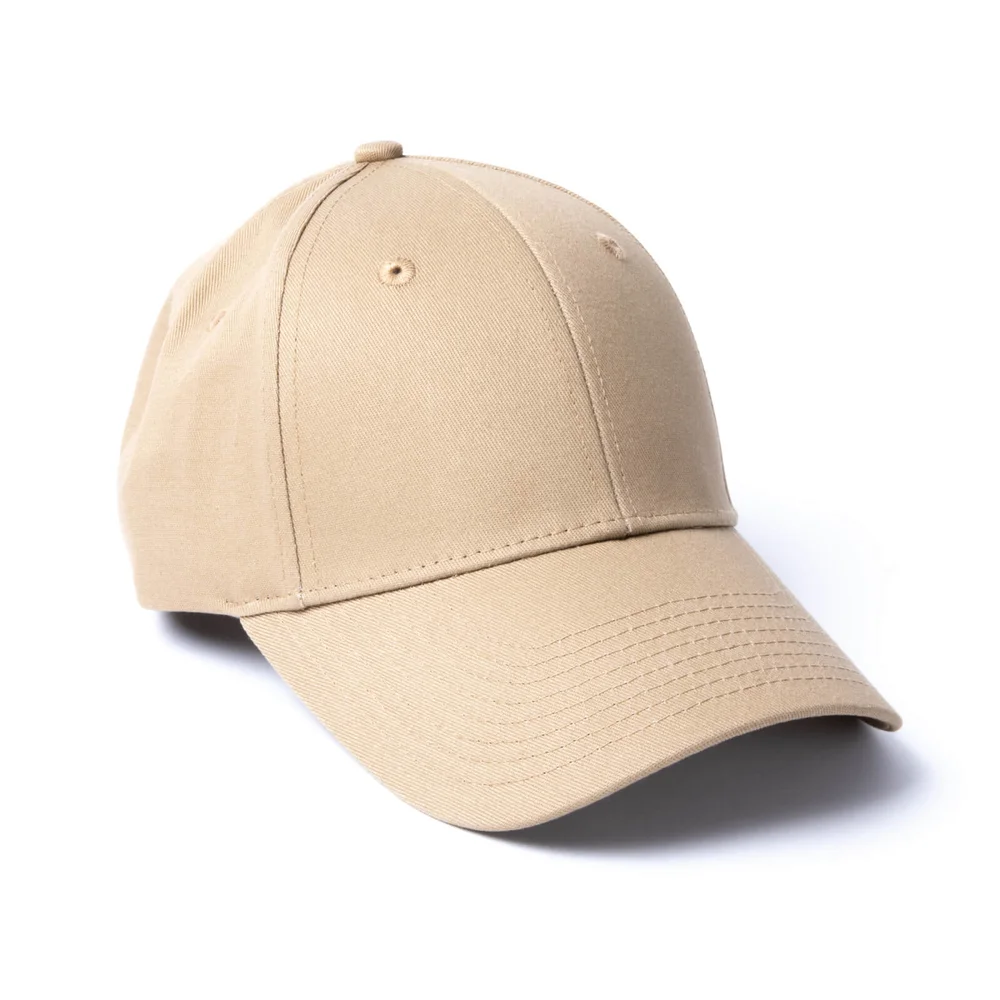 Milliner 6 Panel Cotton Baseball Cap Almond Mr Flat Embroidered Bild 1