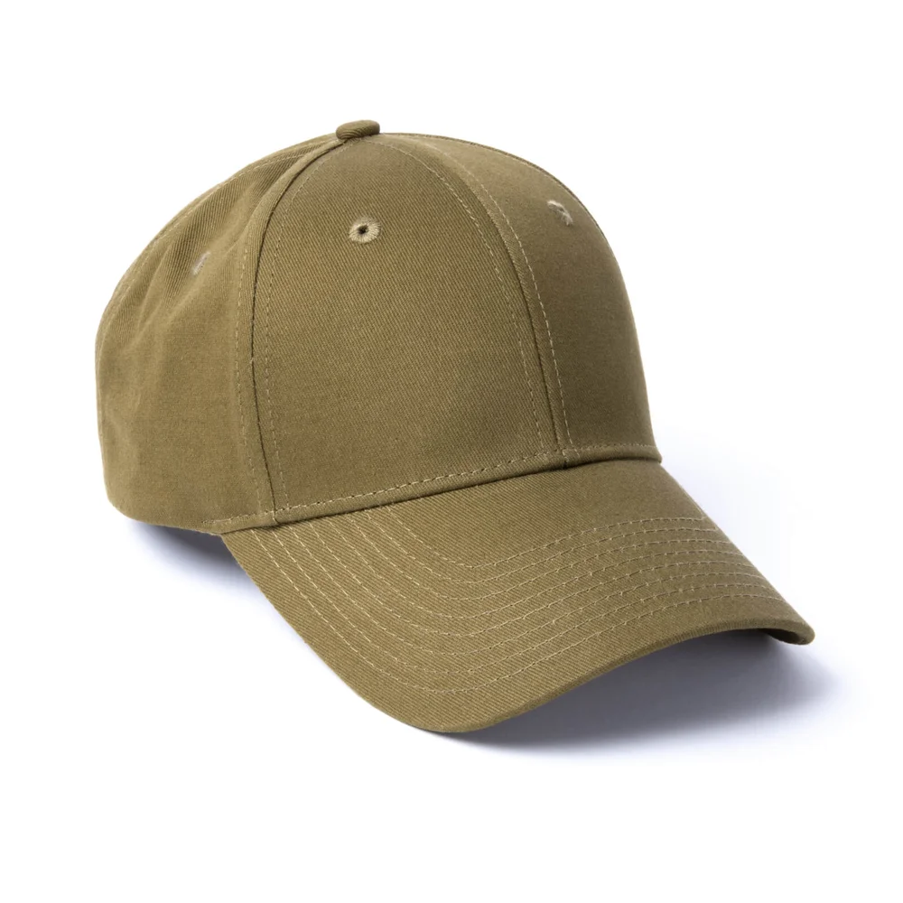 Milliner 6 Panel Cotton Baseball Cap Military Olive Mr Flat Embroidered Bild 1