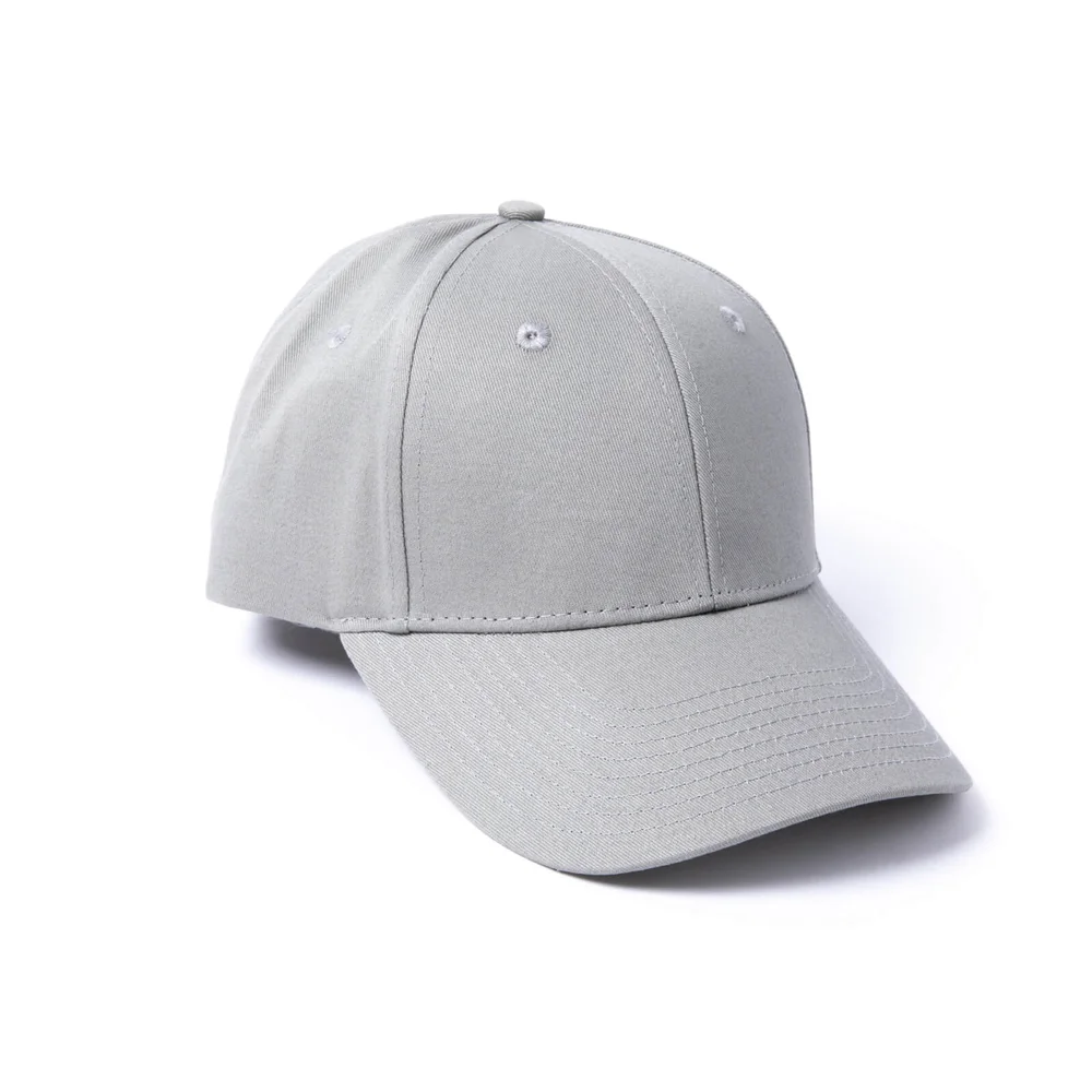 Milliner 6 Panel Cotton Baseball Cap Sleet Grey Mr Flat Embroidered Bild 1