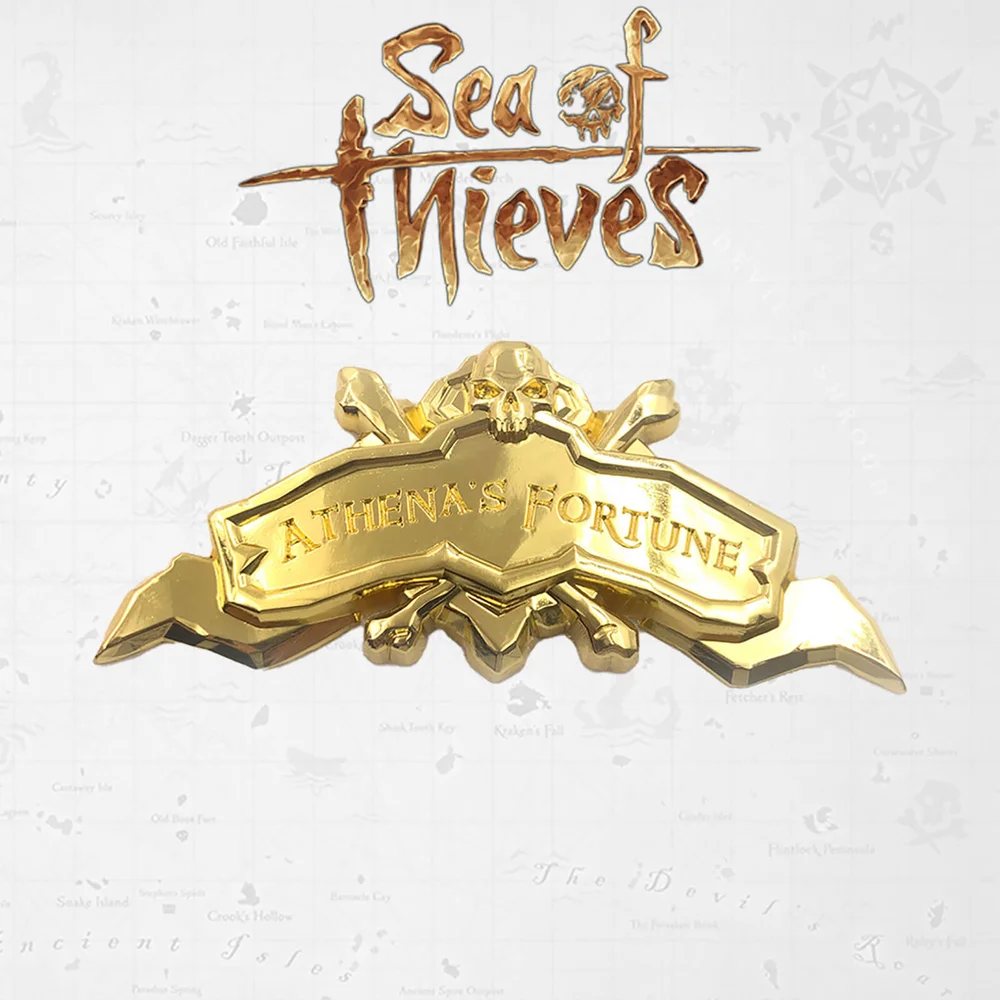 Sea of Thieves Athena's Fortune Ship Plaque 24K Gold Plated Limited Edition Replica Bild 1