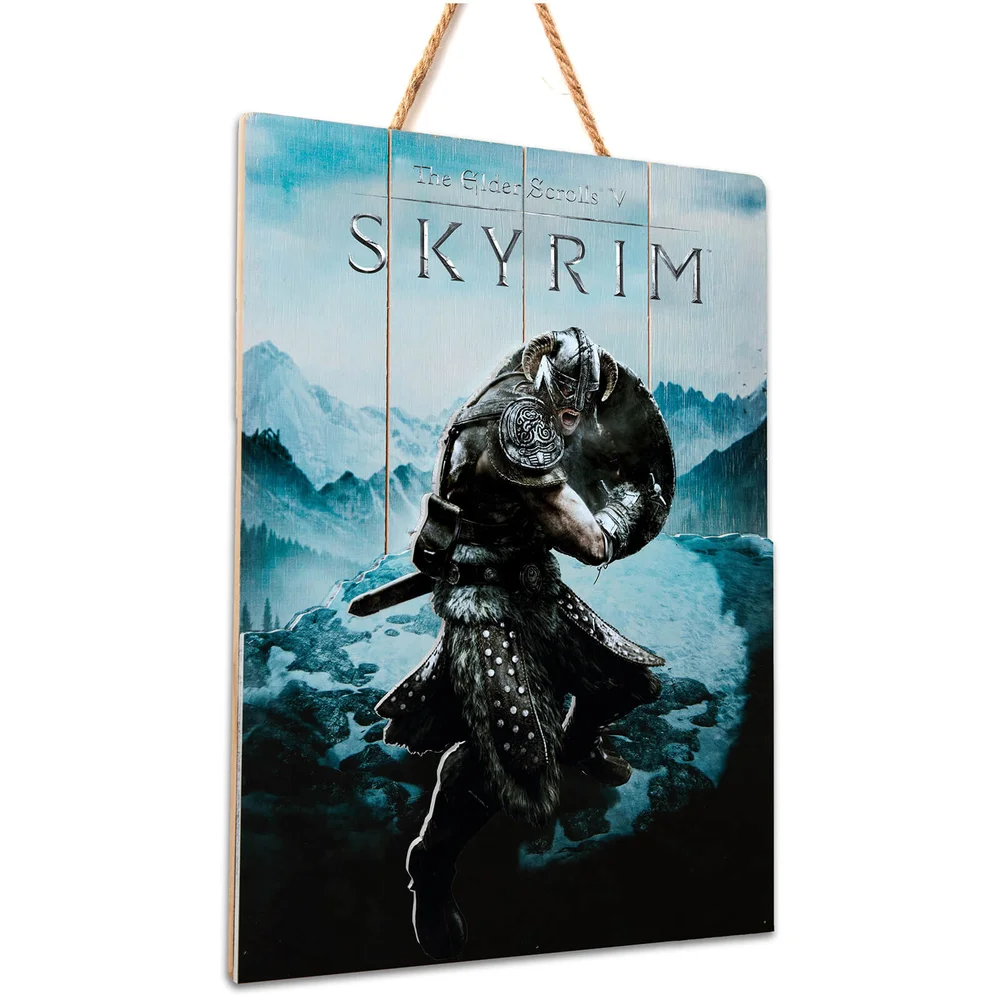 Doctor Collector Skyrim Aereal Kunstdruck auf Holz - Limitierte Auflage Bild 1