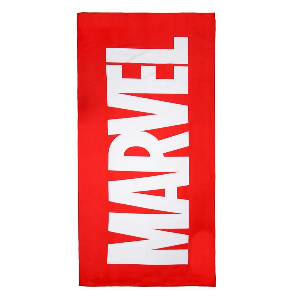 Marvel Logo Mikrofaser-Strandtuch - Rot Bild 1