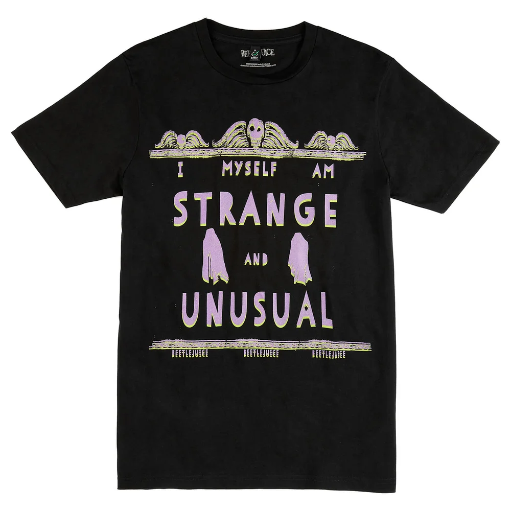 Beetlejuice I Myself Am Strange And Unusual Unisex T-Shirt - Black - S - Schwarz Bild 1