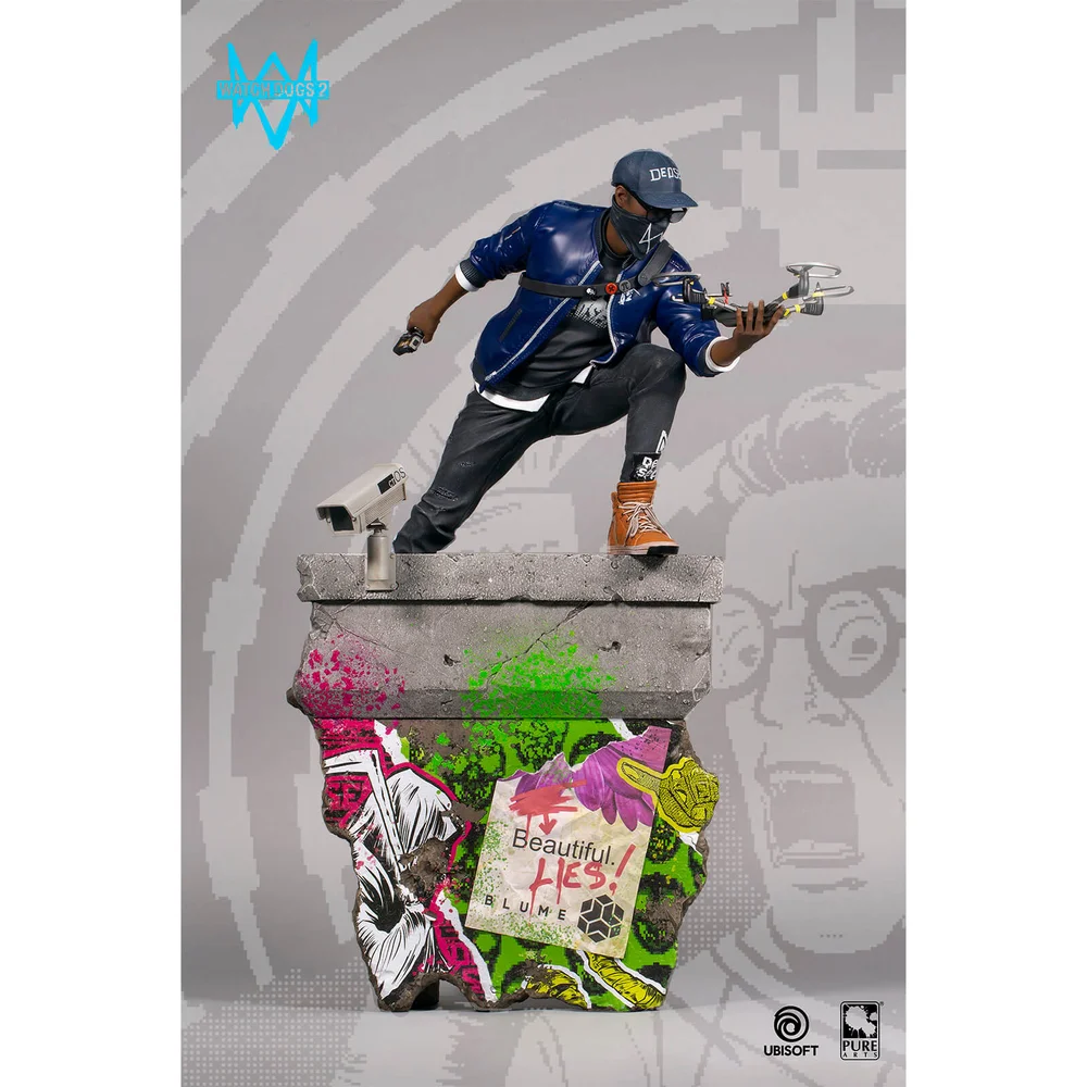 PureArts Watch Dogs 2 Hacktivist Marcus 1:4 Scale Statue Bild 1
